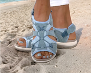 Luchtige Sandalen Met Klittenbandsluiting En Zachte Zool Voor Dames