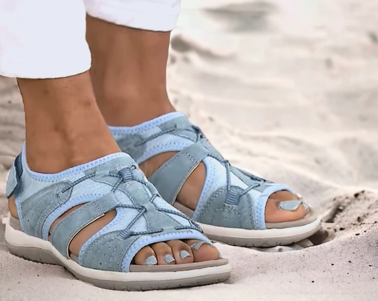 Luchtige Sandalen Met Klittenbandsluiting En Zachte Zool Voor Dames