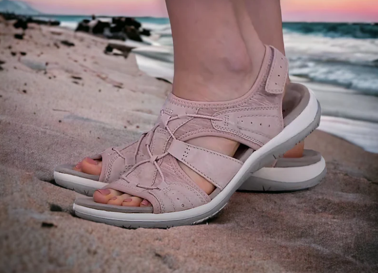 Luchtige Sandalen Met Klittenbandsluiting En Zachte Zool Voor Dames