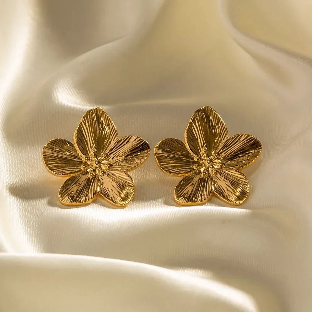 Sterre - Luxe Gouden Bloem Oorbellen