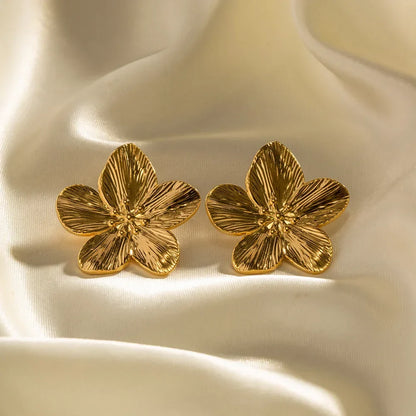 Sterre - Luxe Gouden Bloem Oorbellen