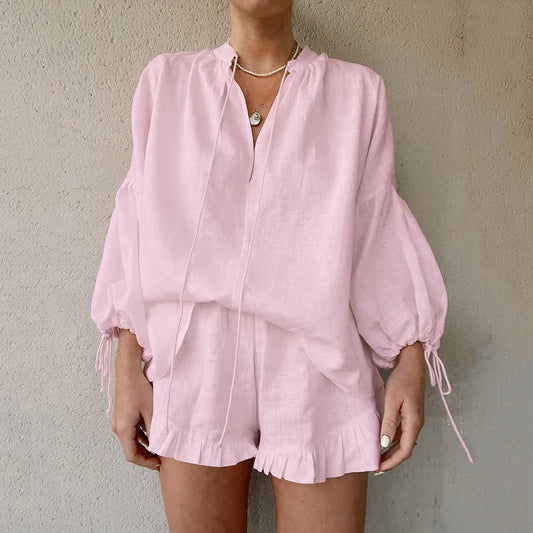 Junae - Luchtige zomerset met top en shorts