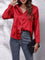 Dames Chique Satijnen Blouse met Knoopsluiting en Lange Mouwen