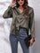 Dames Chique Satijnen Blouse met Knoopsluiting en Lange Mouwen