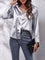 Dames Chique Satijnen Blouse met Knoopsluiting en Lange Mouwen