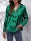 Dames Chique Satijnen Blouse met Knoopsluiting en Lange Mouwen