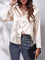 Dames Chique Satijnen Blouse met Knoopsluiting en Lange Mouwen