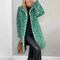 Dames Chique Lange Winterjas met Luipaardprint en Grote Kraag