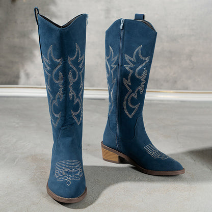 Bestikte Western Cowboylaarzen met Lage Hak voor Dames