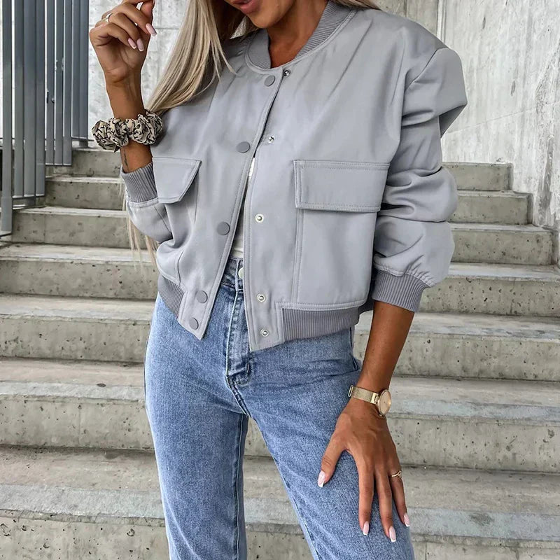 Veste Bomber Femme avec Style Décontracté et Confort