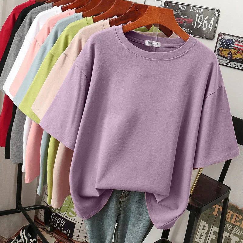 Livia-Rae - Oversized T-shirt van zachte stofmix