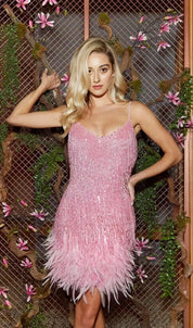 Elegante Glitter Mini Cocktail Jurk Met Franjes Voor Dames