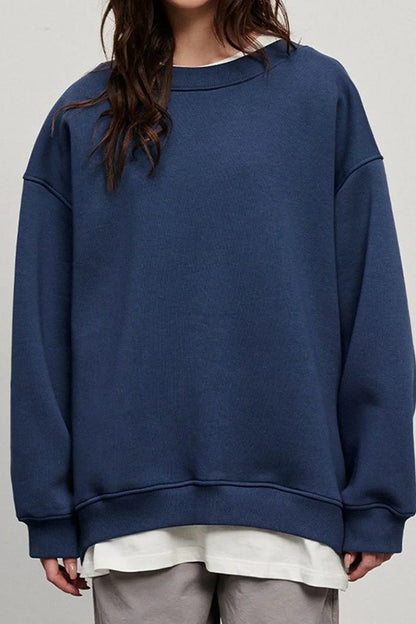Comfortabele Oversized Dames Sweatshirt en Ronde Hals