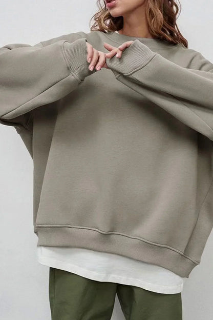 Comfortabele Oversized Dames Sweatshirt en Ronde Hals