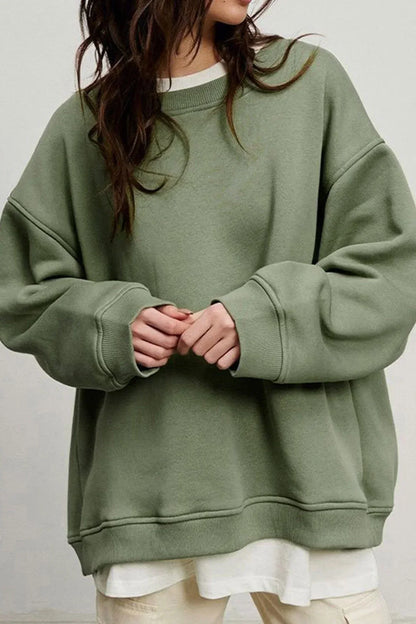 Comfortabele Oversized Dames Sweatshirt en Ronde Hals