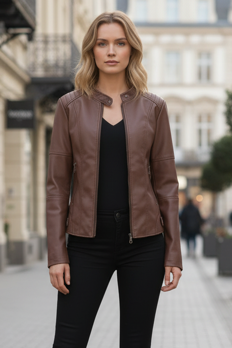 Structured Leather Jacket for Effortless Style and Comfort 1