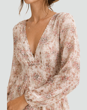 Romantic Boho Maxi Dress with Floral Print for Women