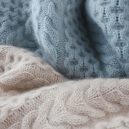 Warme Gebreide Coltrui met Kabelpatroon voor Vrouwen