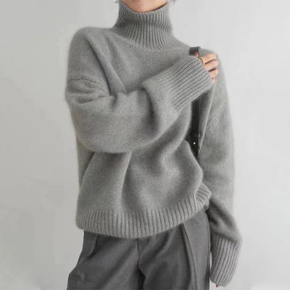 Warme Gebreide Dames Coltrui met Oversized Pasvorm