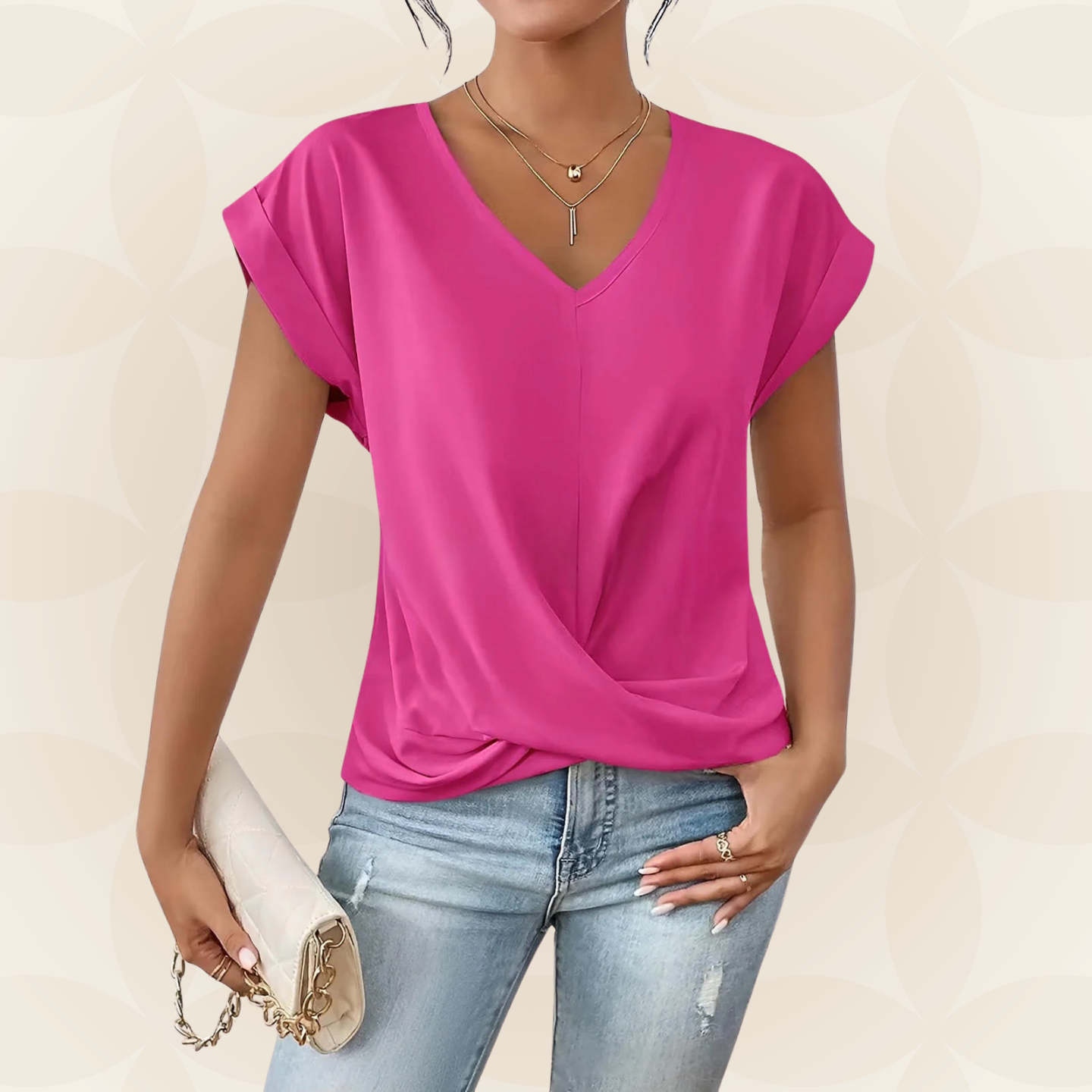 Top V Hals Dames | V-Hals & Gedrapeerd Detail