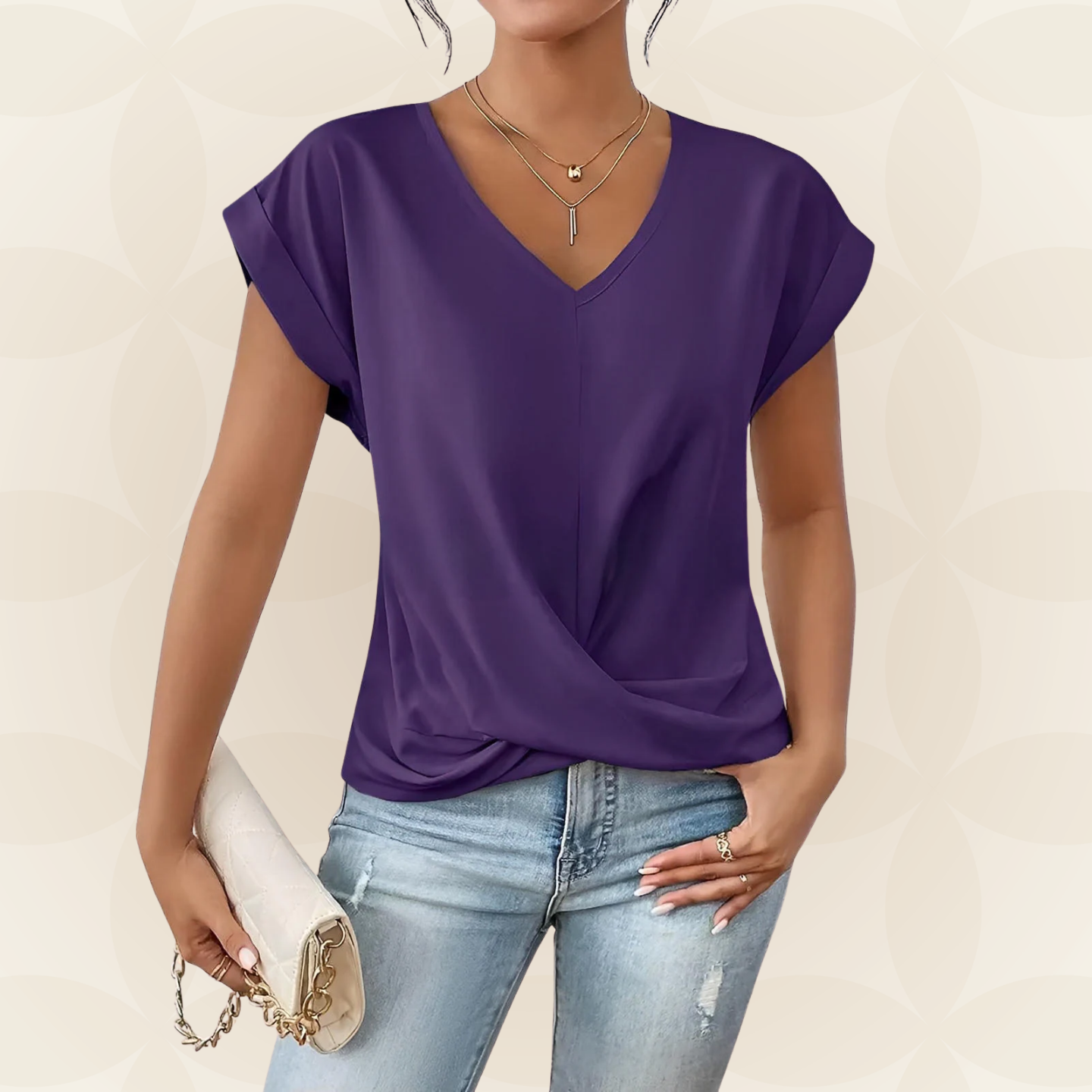 Top V Hals Dames | V-Hals & Gedrapeerd Detail