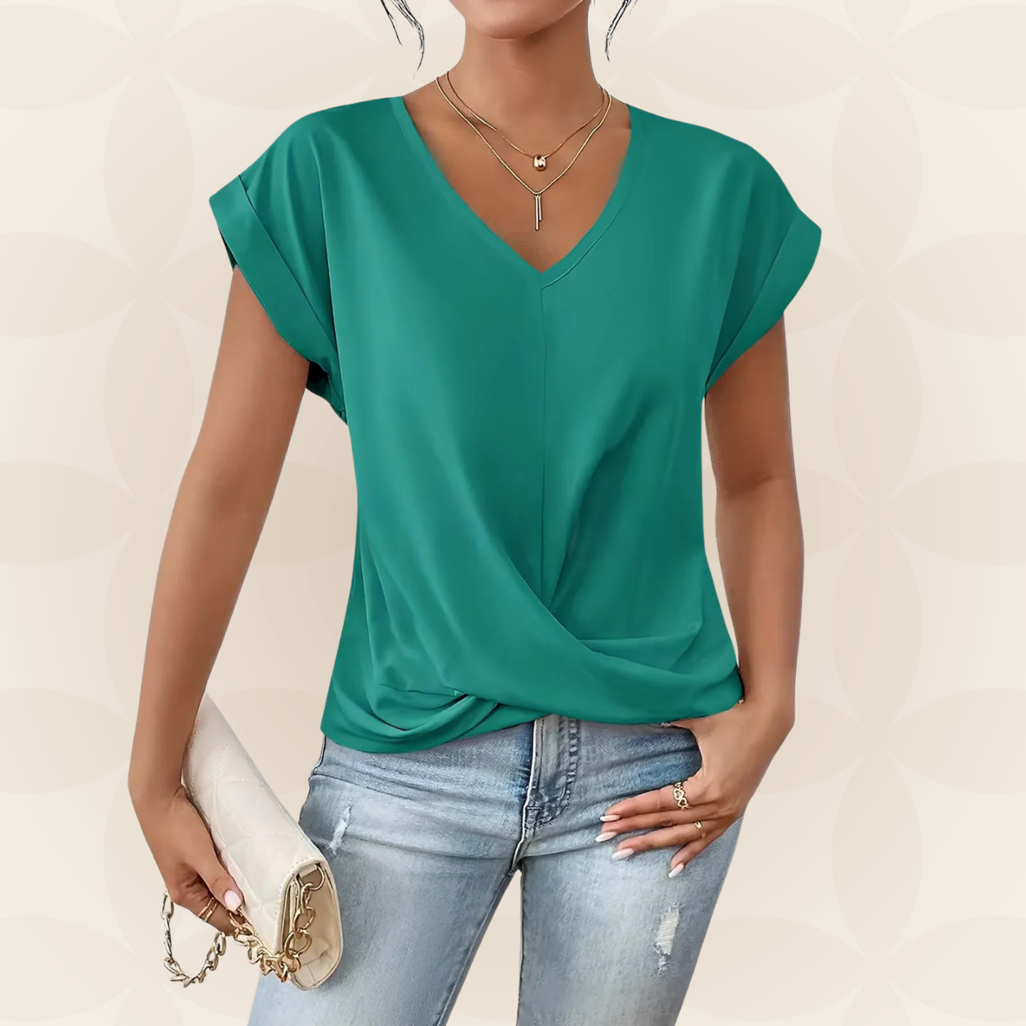 Top V Hals Dames | V-Hals & Gedrapeerd Detail