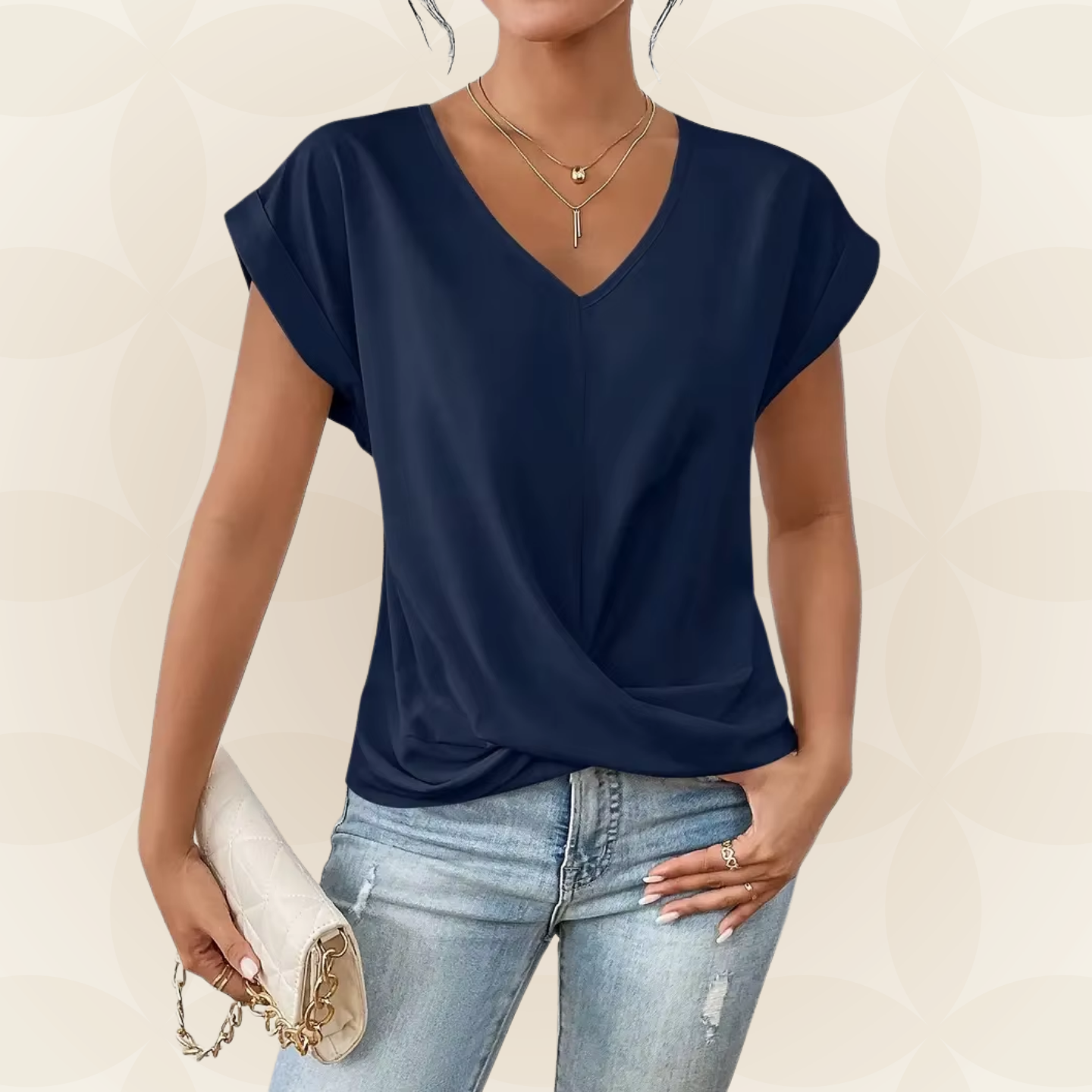 Top V Hals Dames | V-Hals & Gedrapeerd Detail