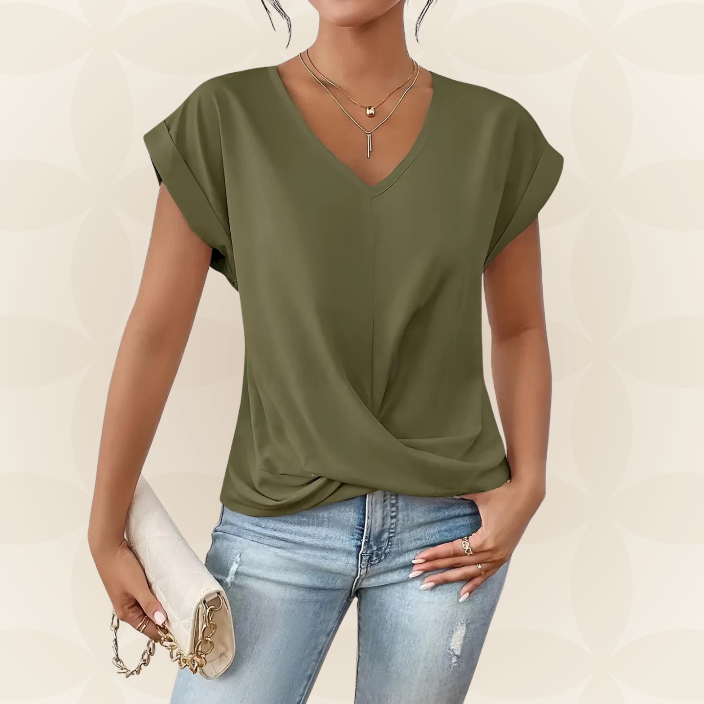Top V Hals Dames | V-Hals & Gedrapeerd Detail