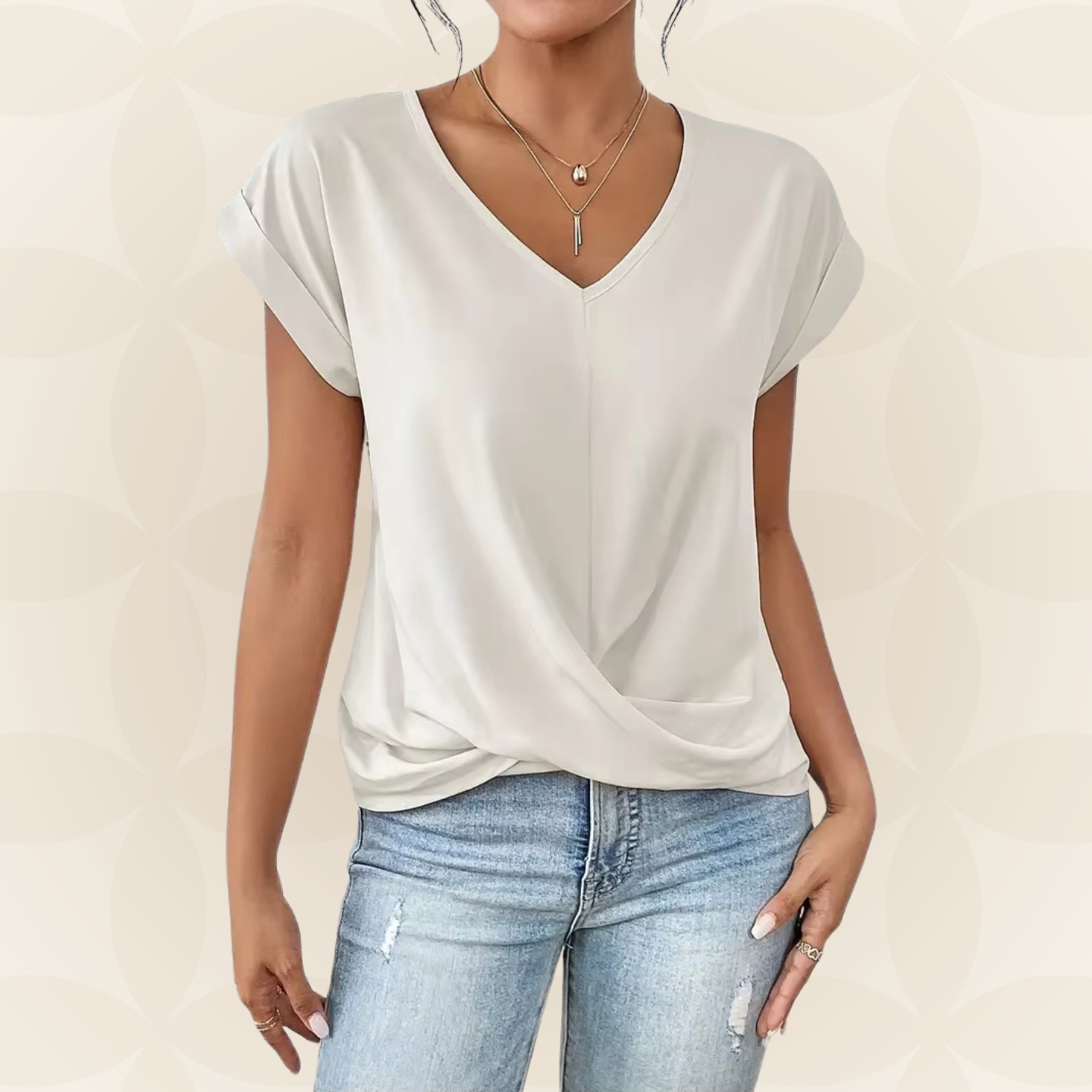 Top V Hals Dames | V-Hals & Gedrapeerd Detail