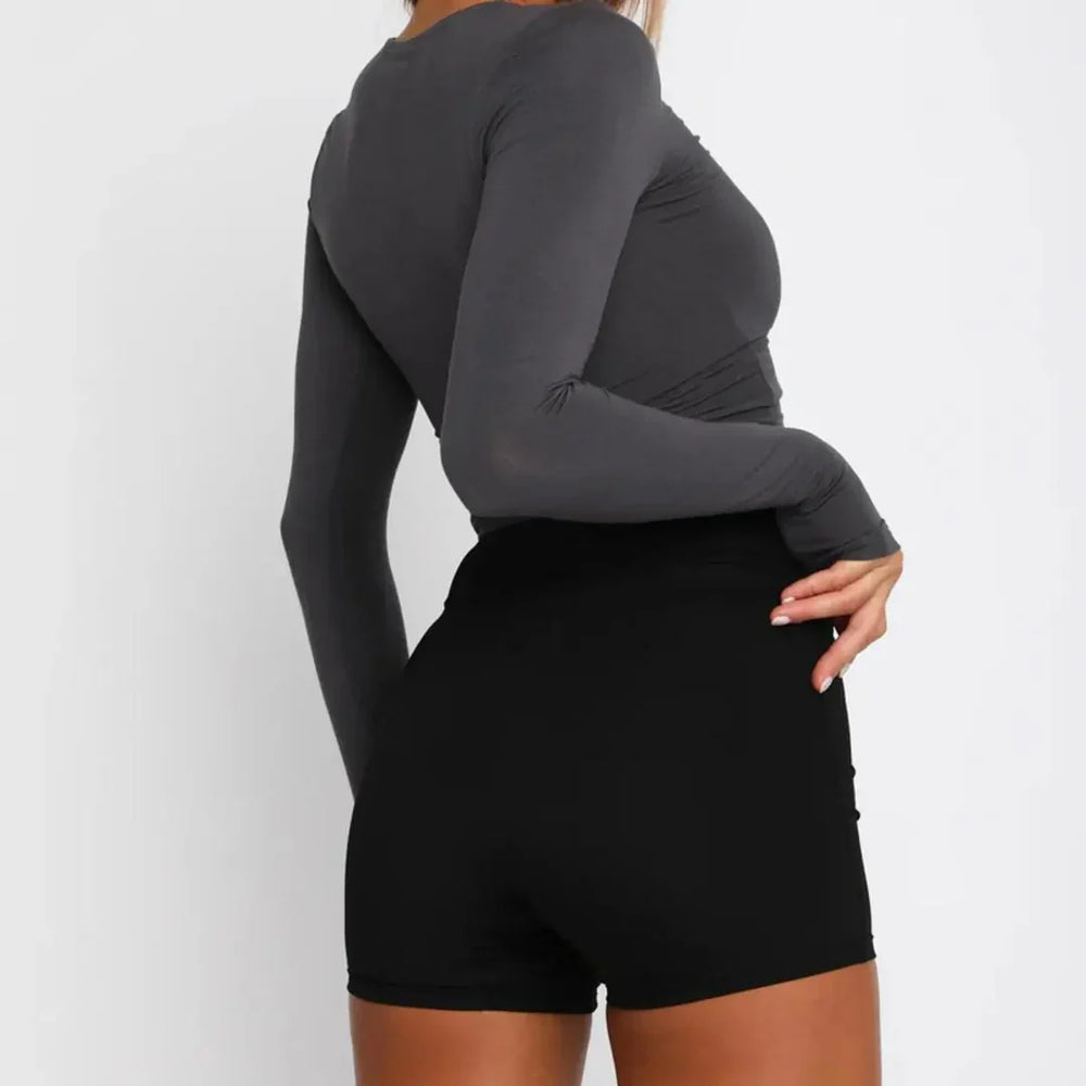 Top basique à manches longues pour femmes