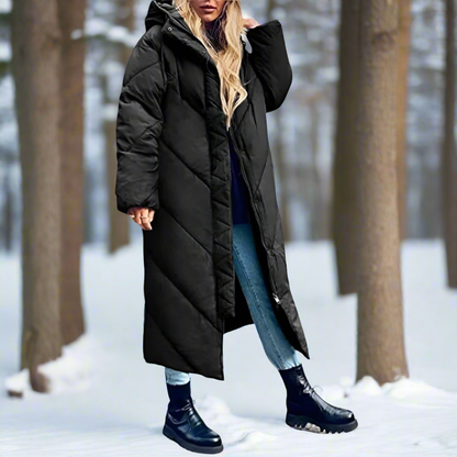 Lange gewatteerde Puffer Winterjas Voor Dames