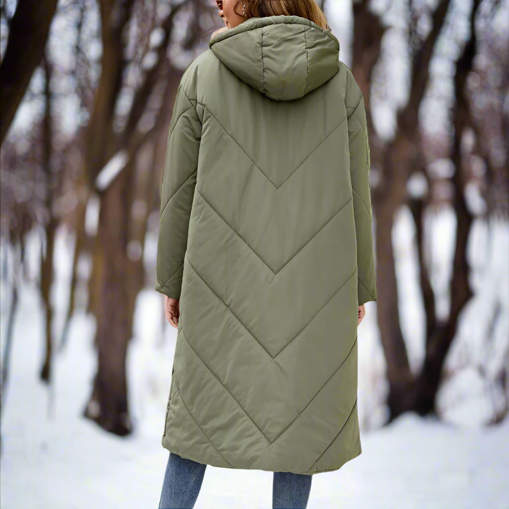 Lange gewatteerde Puffer Winterjas Voor Dames