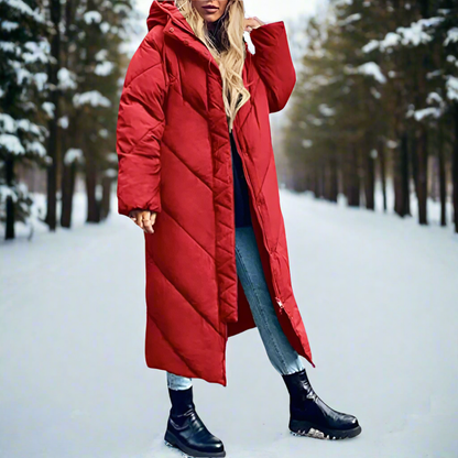 Lange gewatteerde Puffer Winterjas Voor Dames