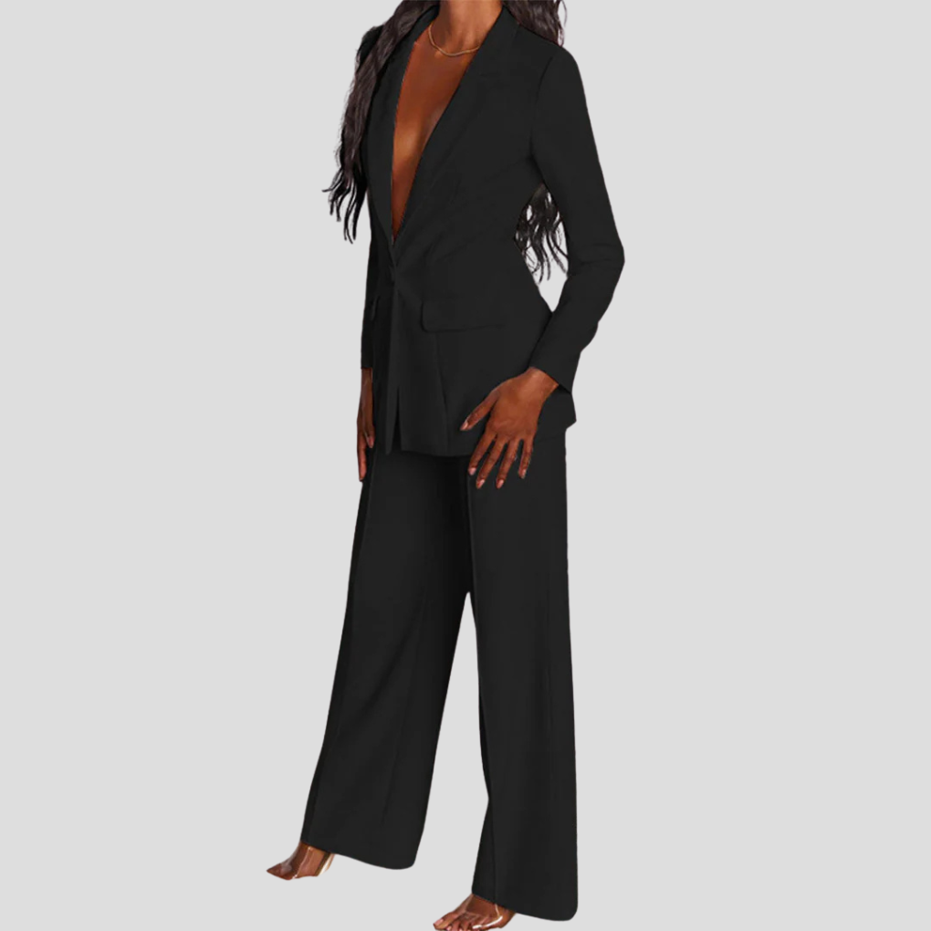 Zakelijke Elegante Blazer Set Met Broek Voor Dames