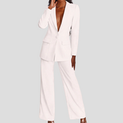 Zakelijke Elegante Blazer Set Met Broek Voor Dames
