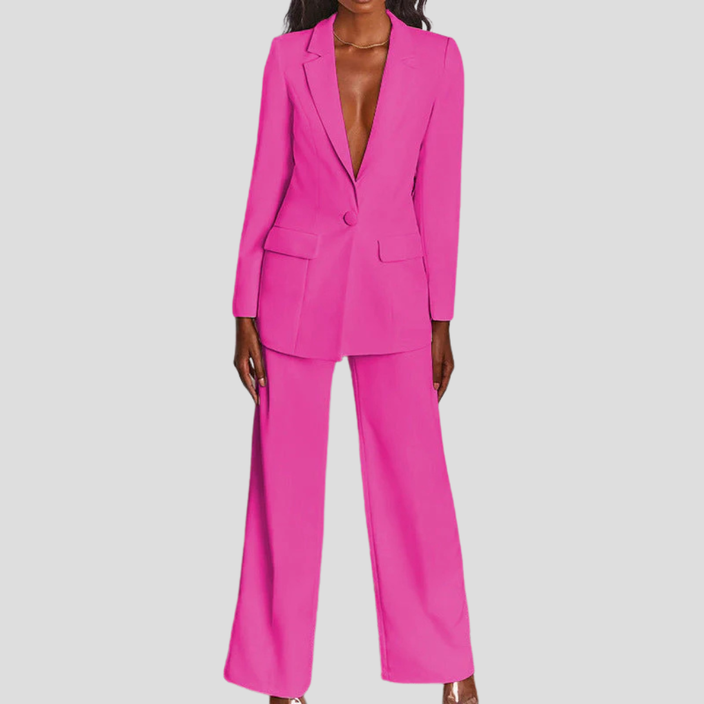 Zakelijke Elegante Blazer Set Met Broek Voor Dames