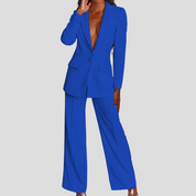 Zakelijke Elegante Blazer Set Met Broek Voor Dames