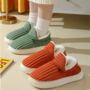 Winter Comfortable Ribbed Slippers for Women