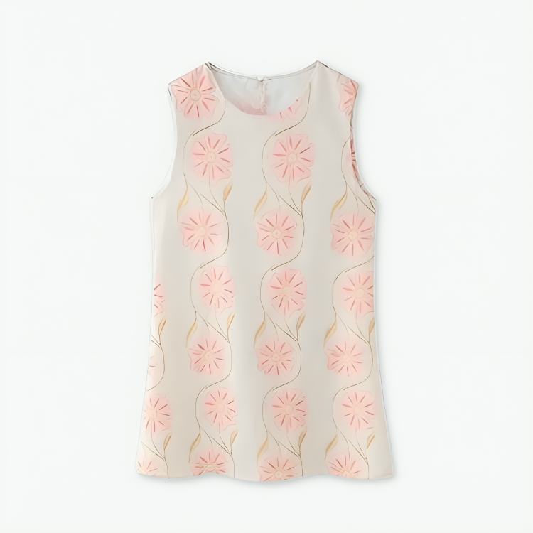 Mouwloze bloemenjurk voor vrouwen | Mini
