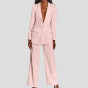 Zakelijke Elegante Blazer Set Met Broek Voor Dames