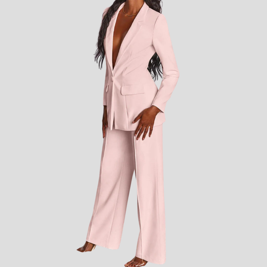 Zakelijke Elegante Blazer Set Met Broek Voor Dames