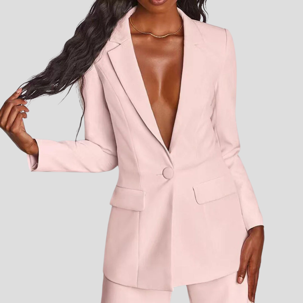 Zakelijke Elegante Blazer Set Met Broek Voor Dames