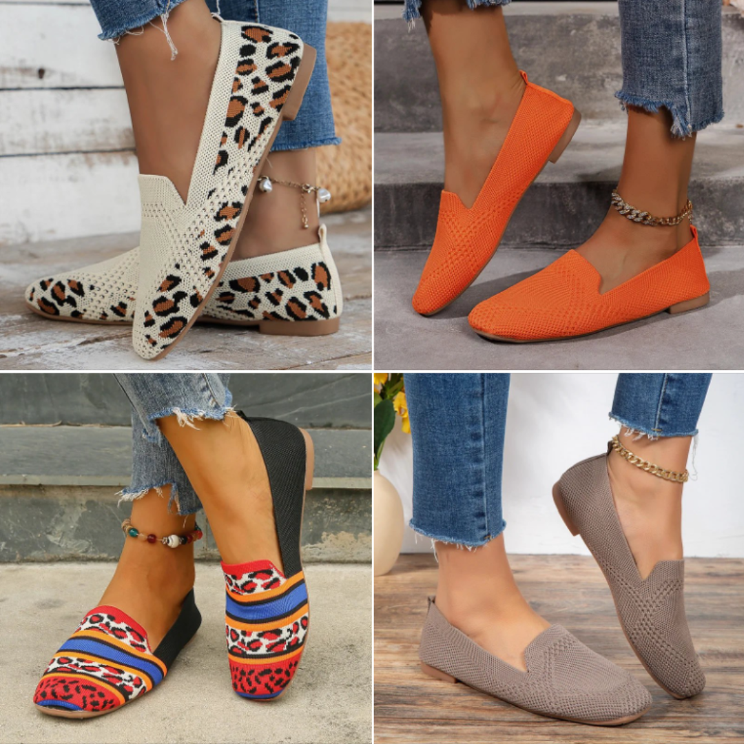 Jaël - Slip-On loafers met ademend gebreid design