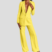 Zakelijke Elegante Blazer Set Met Broek Voor Dames