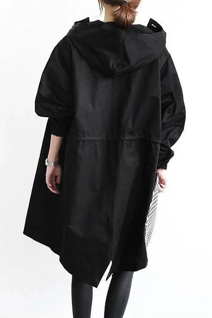 Nicky - Lange trenchcoat met capuchon
