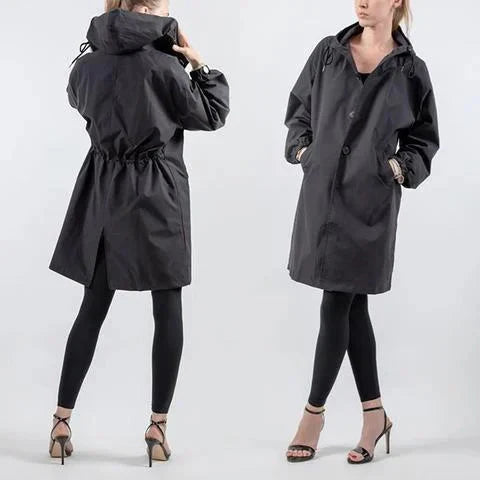 Nicky - Lange trenchcoat met capuchon