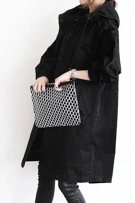 Nicky - Lange trenchcoat met capuchon