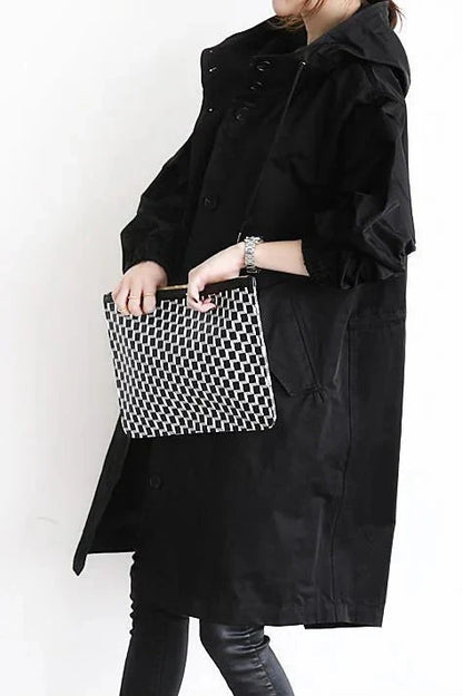 Nicky - Lange trenchcoat met capuchon