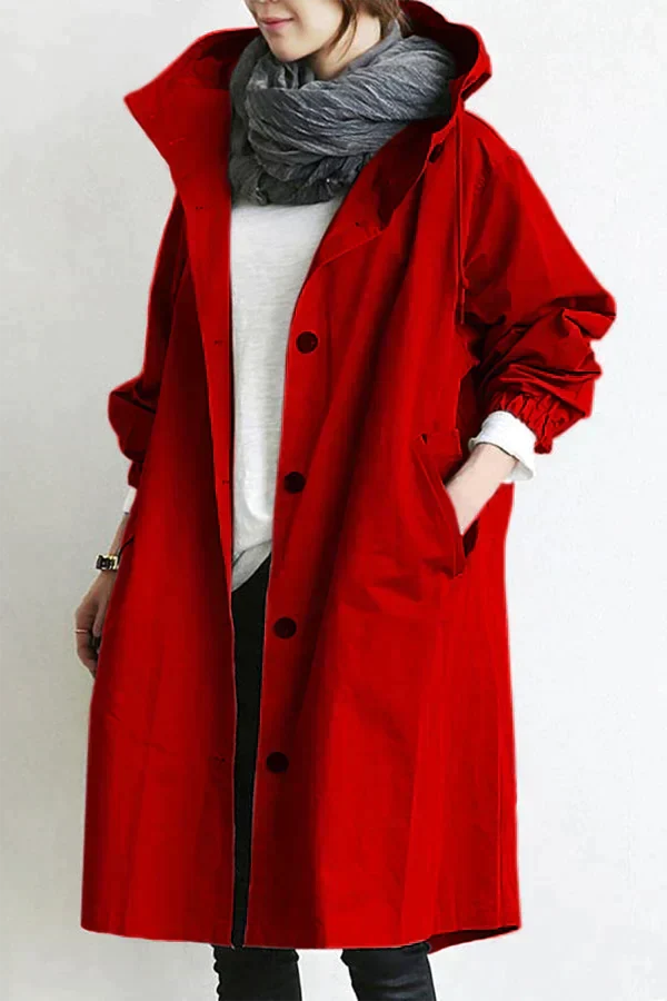 Nicky - Lange trenchcoat met capuchon