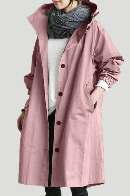 Nicky - Lange trenchcoat met capuchon